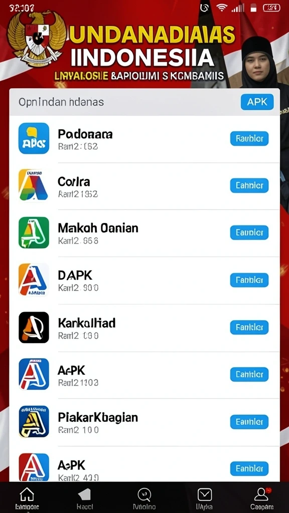 Tampilan utama permainan dengan antarmuka yang ramah pengguna.