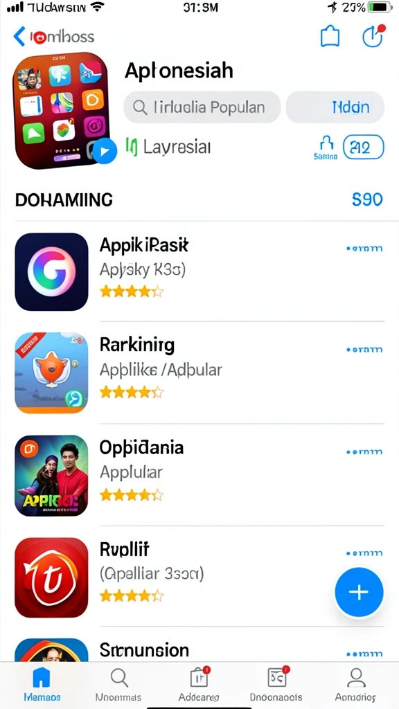 Tampilan menu utama yang menarik dan intuitif.