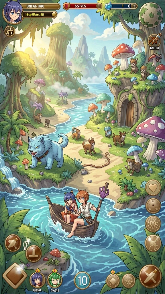 Tampilan awal yang menarik dengan berbagai pilihan game.