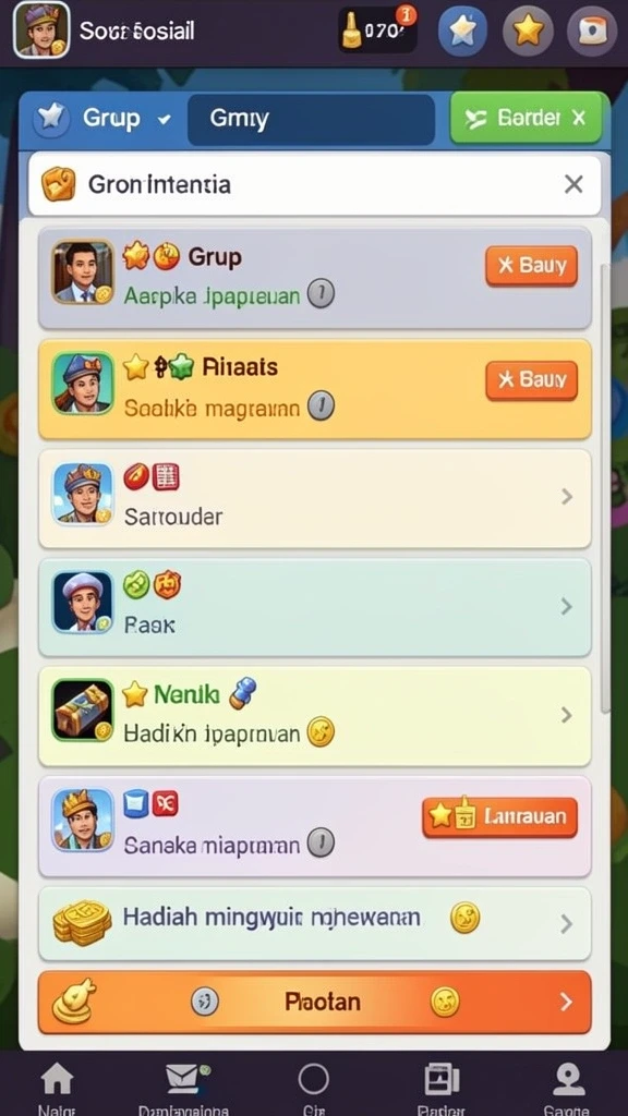 Sistem upgrade karakter yang menyenangkan.