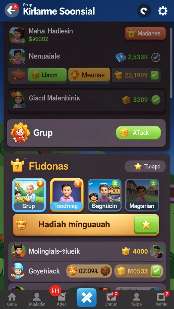 Mode permainan yang beragam untuk pengalaman bermain yang lebih menarik.