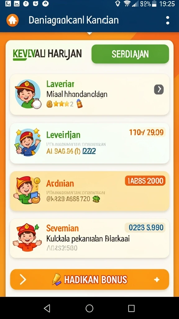 Gambar karakter yang beragam dan unik.