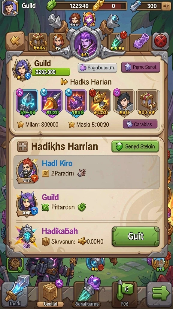 Pengguna sedang menjalani misi dengan teman-teman dalam gameplay multiplayer.