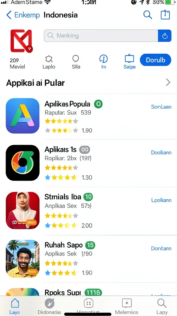 Tampilan awal yang penuh warna dan menarik.