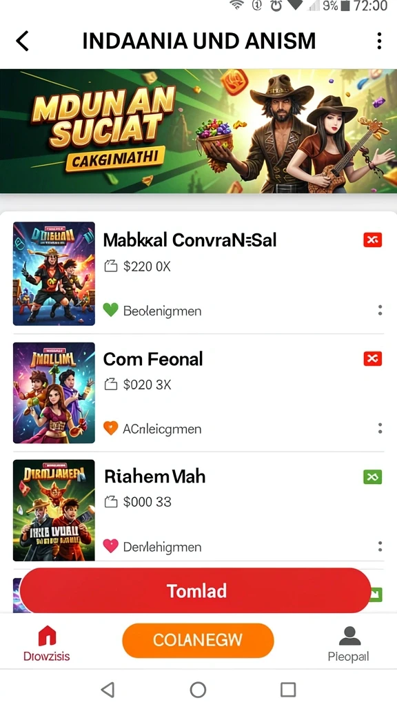 Mode permainan yang variatif dan seru.